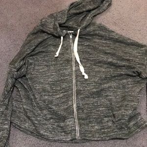 American eagle cropped zip up hoodie